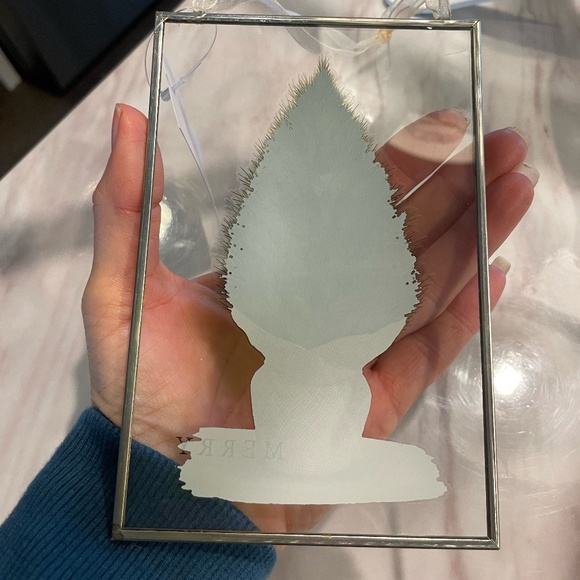 SET OF 2 KIRKLANDS GLASS TREE XMAS ORNAMENTS NWT - Picture 8 of 12